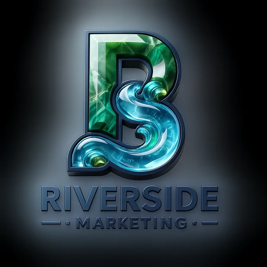 Riverside Marketing logo after enhancement