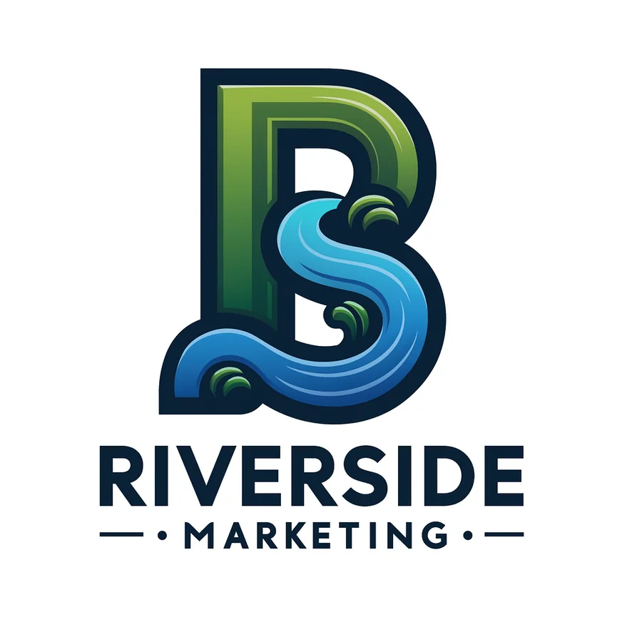 Riverside Marketing logo before enhancement