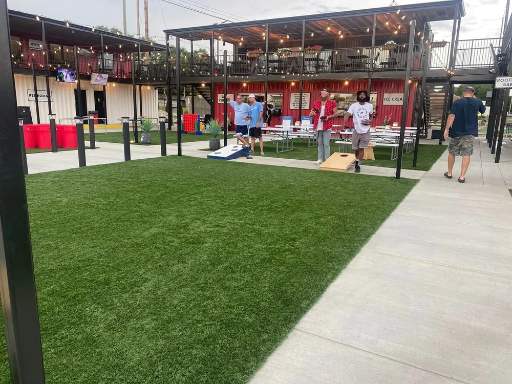 Heartland Mini Golf courtyard and upper deck