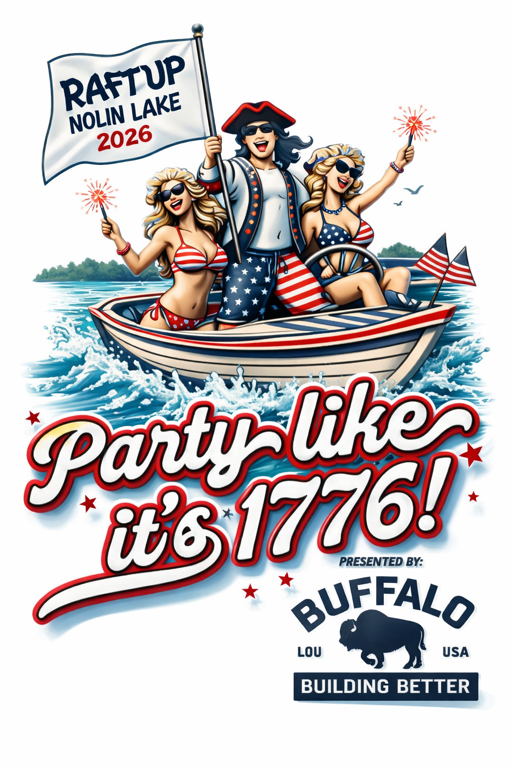 Nolin Lake Raft Up 2026 — Party Like It's 1776! charity event July 11, 2026